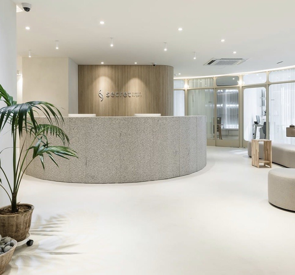Reception area of Secret Plastic Surgery in Gangnam, Seoul